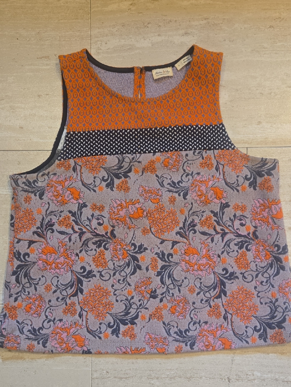 Meadow Rue by Anthropologie Floral/Design Print Tank Blouse